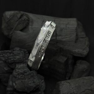Jai Mata Di Designed Silver Hand Kada for Boys – Divine Strength in Pure Silver  (55 Grams)