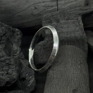 Baby Silver Kada – Fine-Line Textured Design (15 Grams)