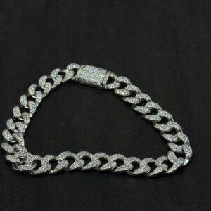Iced Cuban Link Silver Bracelet (35 Grams)