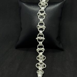 Ornate Link Designer Silver Bracelet (35 Grams)