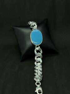 Sky Stone Sterling Silver Bracelet (80 Grams)
