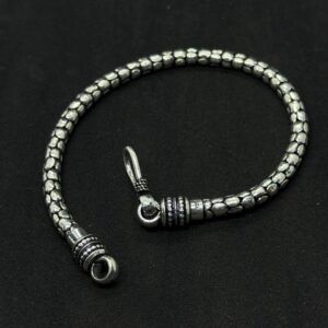 NaagVeer Oxidized Sterling Silver Bracelet (35 Grams)