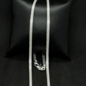 Silver Cascade – Elegant Flowing Long Pure Silver Chain (15 Gram)